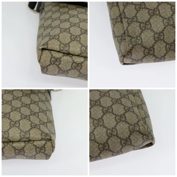 GUCCI GG Supreme Shoulder Bag PVC Beige Silver 223666 Auth ep10673 - Picture 14 of 16